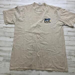 Vintage Y2K Crazy Shirts Hawaii Kona Coffee Dyed Graphic Tee "Lay Back" - XL